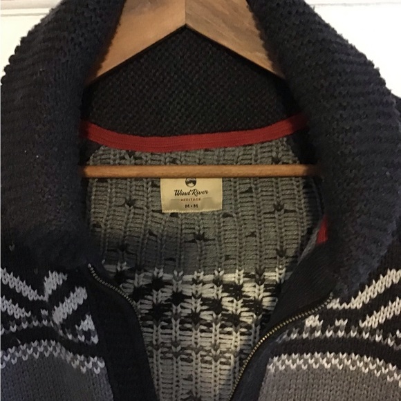 Casual men’s thick knitted zipper cardigan sweater with bear pattern - Picture 7 of 7